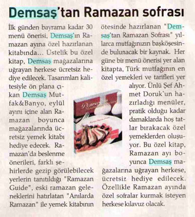 Demsas`tan Ramazan Sofrasi