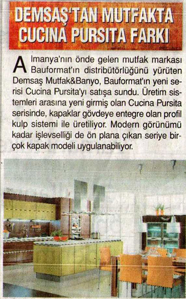 Demsas’tan Mutfakta Cucina Pursita Farki